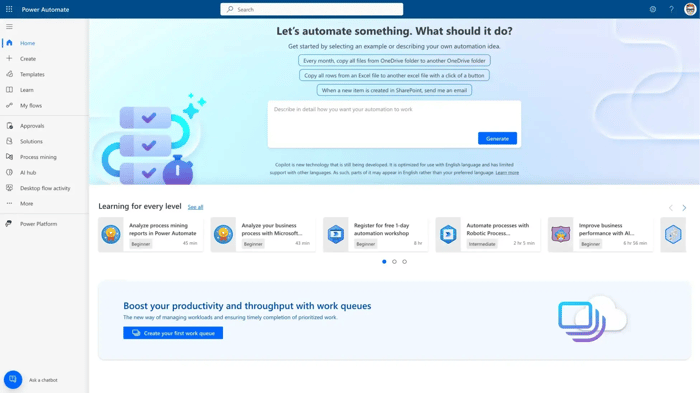Microsoft-Power-Automate-dashboard